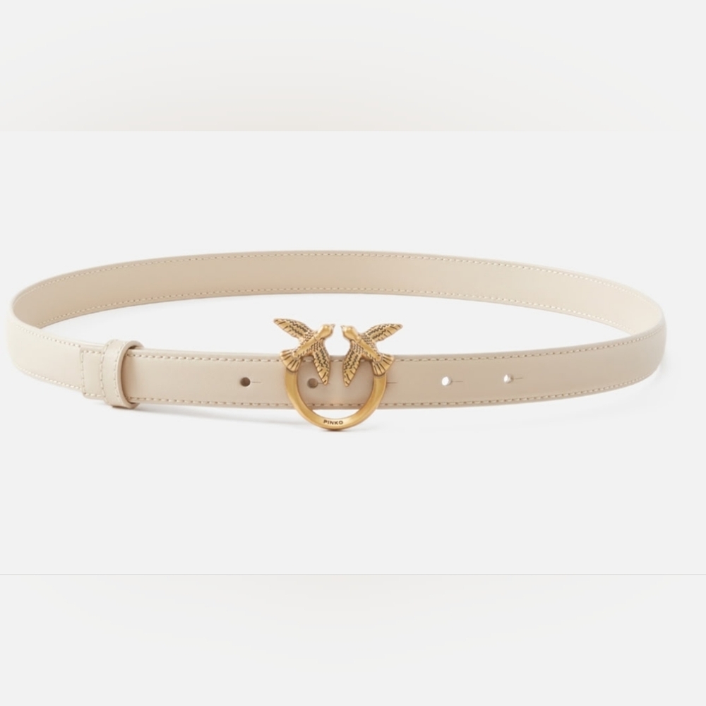 NWT XS Pinko Love Bird Plaque Buckle Belt